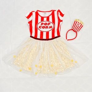 Spirit Halloween Girls Popcorn Dress Halloween Costume
